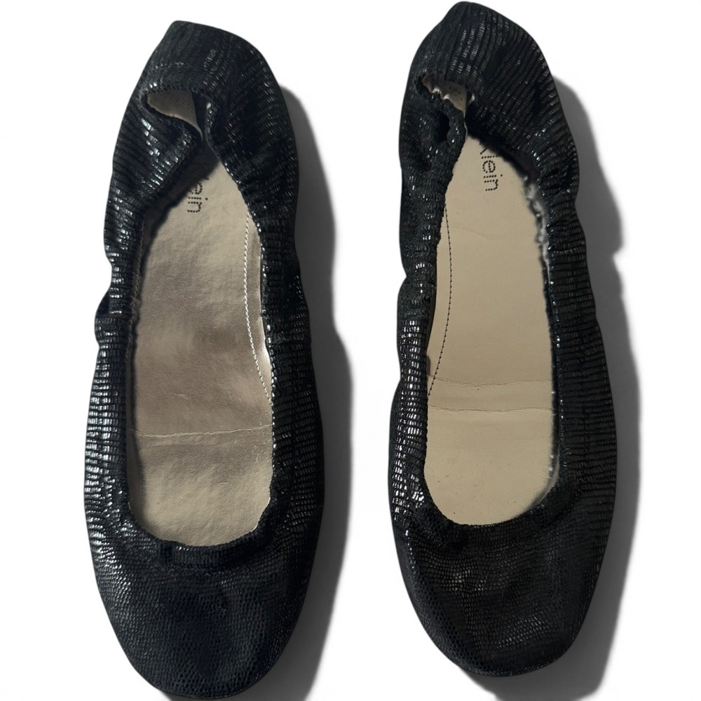 Calvin Klein Ballet Flats Women's 6 Black Lexa II Textured Slip On Round Toe